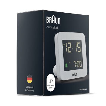 BRAUN BC09G GRİ DİJİTAL ALARMLI MASA SAATİ