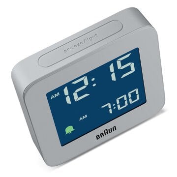 BRAUN BC09G GRİ DİJİTAL ALARMLI MASA SAATİ