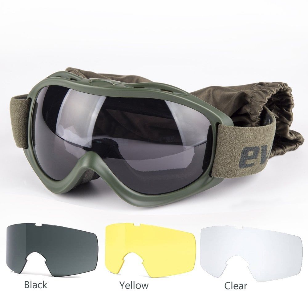 Evolite Ballistik Protector Goggle-Khaki MIL-PRF Balistik Gözlük