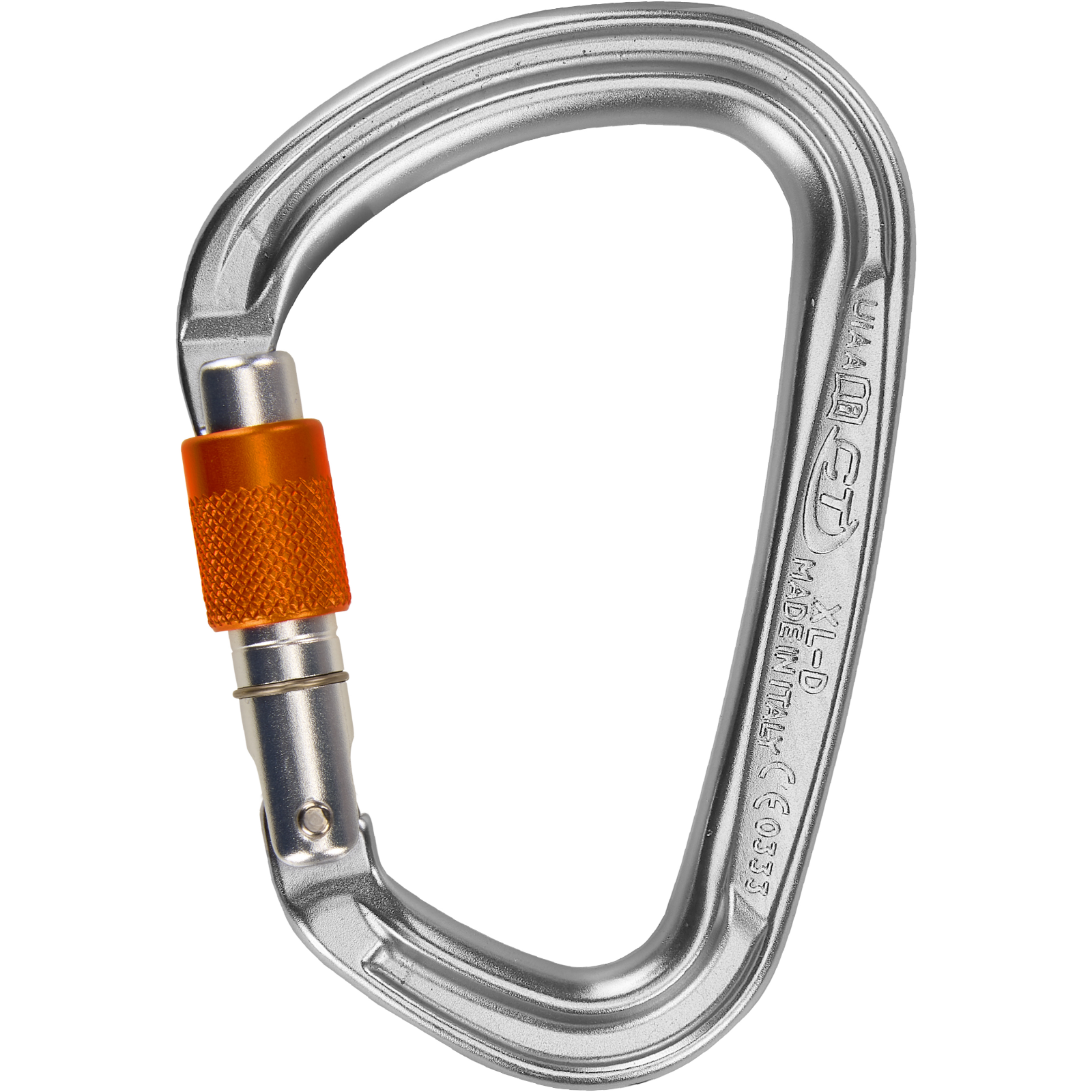 Skylotec XL D Sg Gri Turuncu 29 mm Vidalı Kilitli Geniş D Tipi Alüminyum Karabina EN 362 B EN 12275 B