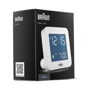 BRAUN BC09W BEYAZ DİJİTAL ALARMLI MASA SAATİ