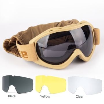 Evolite Ballistik Protector Goggle - Coyote MIL-PRF Balistik Gözlük