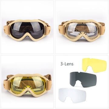Evolite Ballistik Protector Goggle - Coyote MIL-PRF Balistik Gözlük