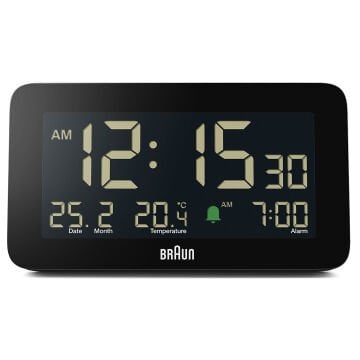 BRAUN BC10B SİYAH DİJİTAL ALARMLI MASA SAATİ