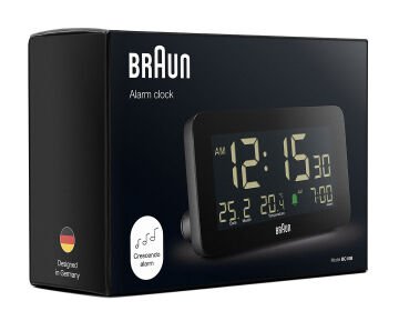 BRAUN BC10B SİYAH DİJİTAL ALARMLI MASA SAATİ