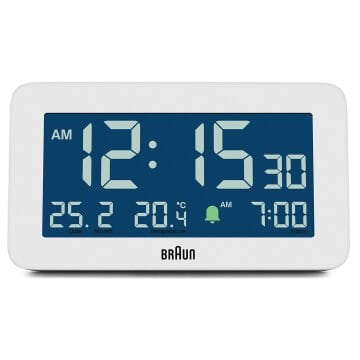 Braun BC10W Beyaz Dijital Alarmlı Masa Saati