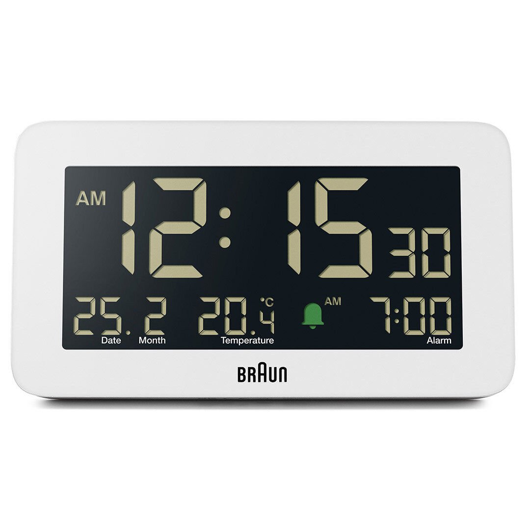 BRAUN BC10W BEYAZ DİJİTAL ALARMLI MASA SAATİ