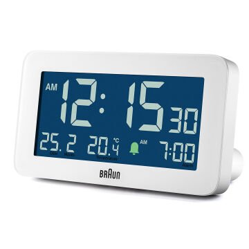 BRAUN BC10W BEYAZ DİJİTAL ALARMLI MASA SAATİ