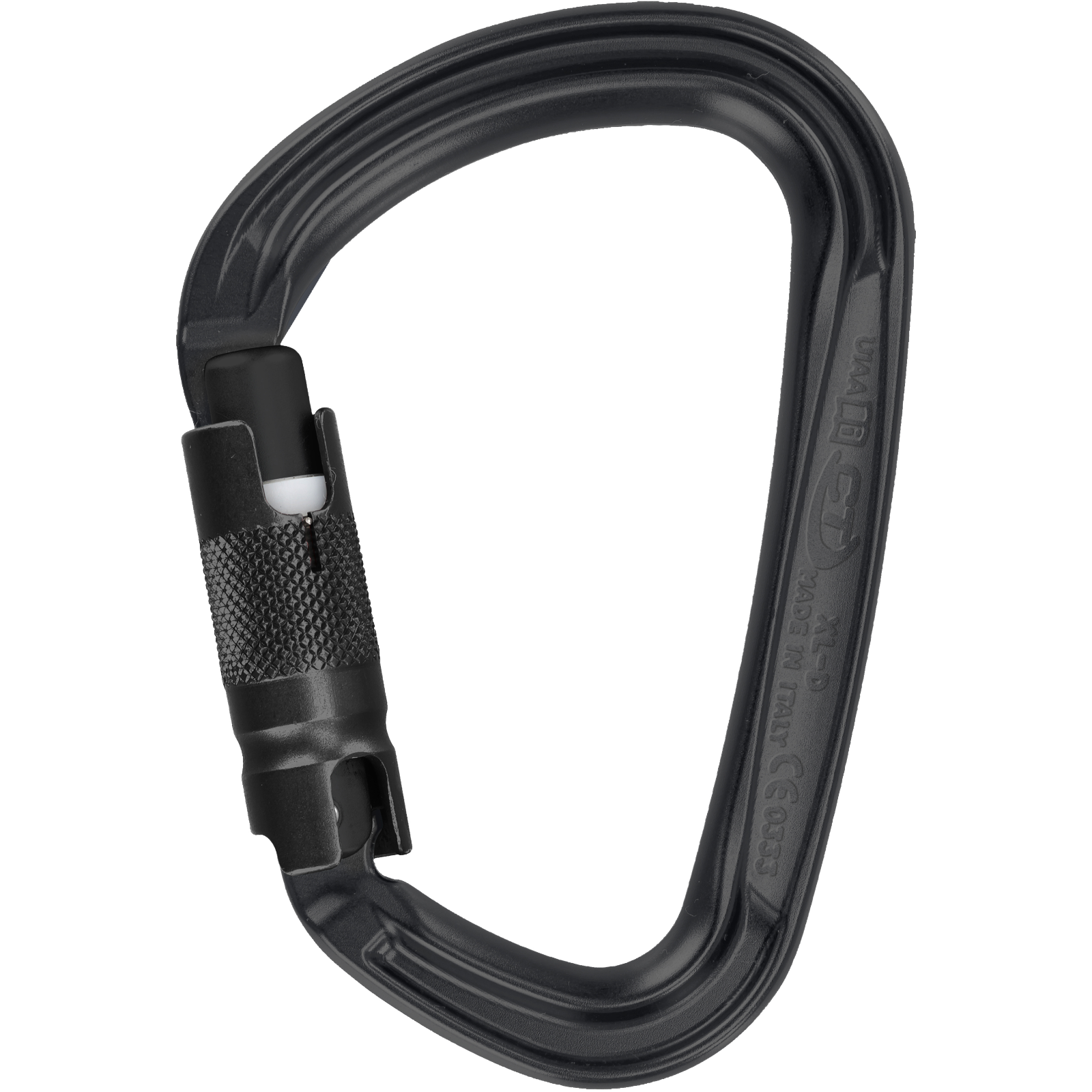 Skylotec XL D Tg Siyah 28 mm Trilock Otomatik Kilitli Geniş D Tipi Alüminyum Karabina EN 362 B EN 12275 B