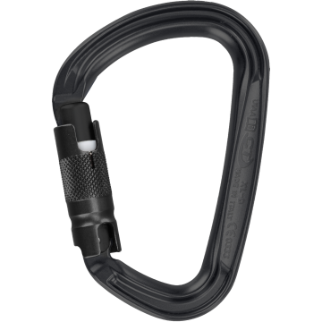 Skylotec XL D Tg Siyah 28 mm Trilock Otomatik Kilitli Geniş D Tipi Alüminyum Karabina EN 362 B EN 12275 B