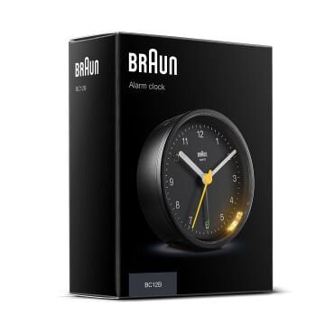 BRAUN BC12B SİYAH KLASİK ANALOG ALARMLI MASA SAATİ
