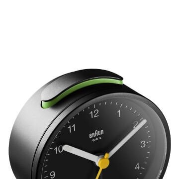 BRAUN BC12B SİYAH KLASİK ANALOG ALARMLI MASA SAATİ