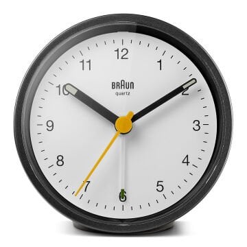 Braun BC12BW Siyah-Beyaz Klasik Analog Alarmlı Masa Saati