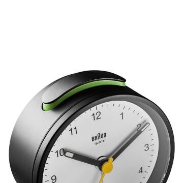 BRAUN BC12BW SİYAH-BEYAZ KLASİK ANALOG ALARMLI MASA SAATİ