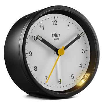 BRAUN BC12BW SİYAH-BEYAZ KLASİK ANALOG ALARMLI MASA SAATİ