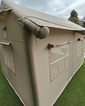 Campout Şişme Kanvas Baca Çıkışlı Kamp Çadırı + Ön Tente