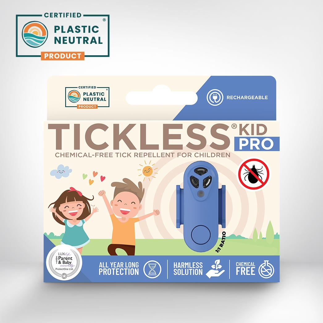 Tickless KidPro Bebek ve Çocuklar İçin Şarj Edilebilir Ultrasonik Kene ve Pire Kovucu Cihaz Mavi