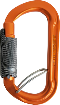 Skylotec Double O Tri Cb 2 0 Gri Turuncu 20 mm Double Trilock Dönme Önleyicili Oval Alüminyum Karabina EN 362 B T EN 12275 B UIAA 121