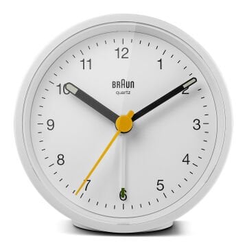Braun BC12W Beyaz Klasik Analog Alarmlı Masa Saati