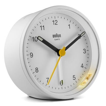 Braun BC12W Beyaz Klasik Analog Alarmlı Masa Saati