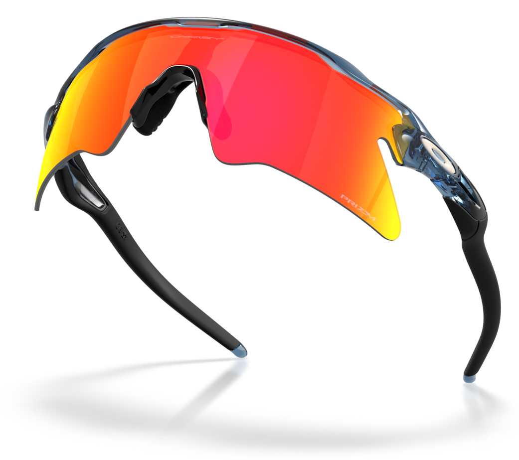 Oakley Radar EV Heater O Matter Çerçeve Prizm Ruby Lens Unobtainium Kaymaz Spor Gözlük Transparent Abyss OO9541-0737