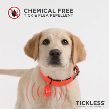 Tickless Pet Evcil Hayvanlar için Ultrasonik Kene ve Pire Kovucu Cihaz Turuncu