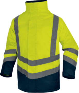 Delta Plus OPTIMUM3 Fosforlu Sarı-Lacivert ve Fosforlu Turuncu-Lacivert 5’i 1 Arada Su Geçirmez Reflektif Parka EN ISO 20471 EN 342 EN 343 EN ISO 13688