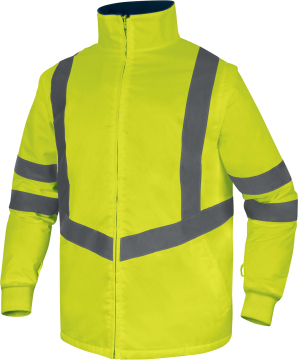 Delta Plus OPTIMUM3 Fosforlu Sarı-Lacivert ve Fosforlu Turuncu-Lacivert 5’i 1 Arada Su Geçirmez Reflektif Parka EN ISO 20471 EN 342 EN 343 EN ISO 13688