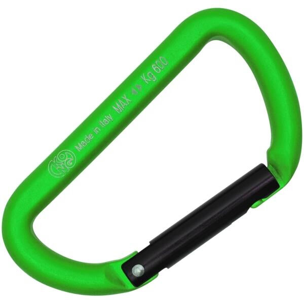 Kong Mini D Yeşil Düz Kapılı 6 kN Alüminyum D Karabina Keylock 751E00GN0KK