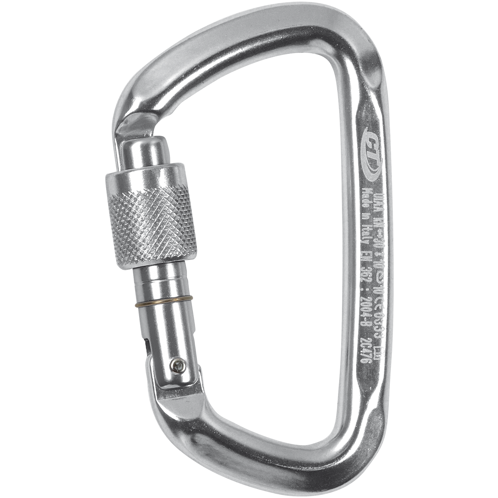 Skylotec D Shape Sg Gümüş 19 mm Vidalı Kilitli D Tipi Alüminyum Karabina EN 362 B EN 12275 B UIAA 121