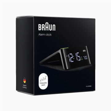 BRAUN BC16BEU SİYAH VA LCD EKRAN DİJİTAL ALARMLI MASA SAATİ