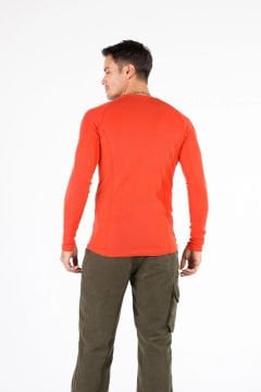 Woolona Remus Turuncu Uzun Kollu %100 Yün Termal İçlik