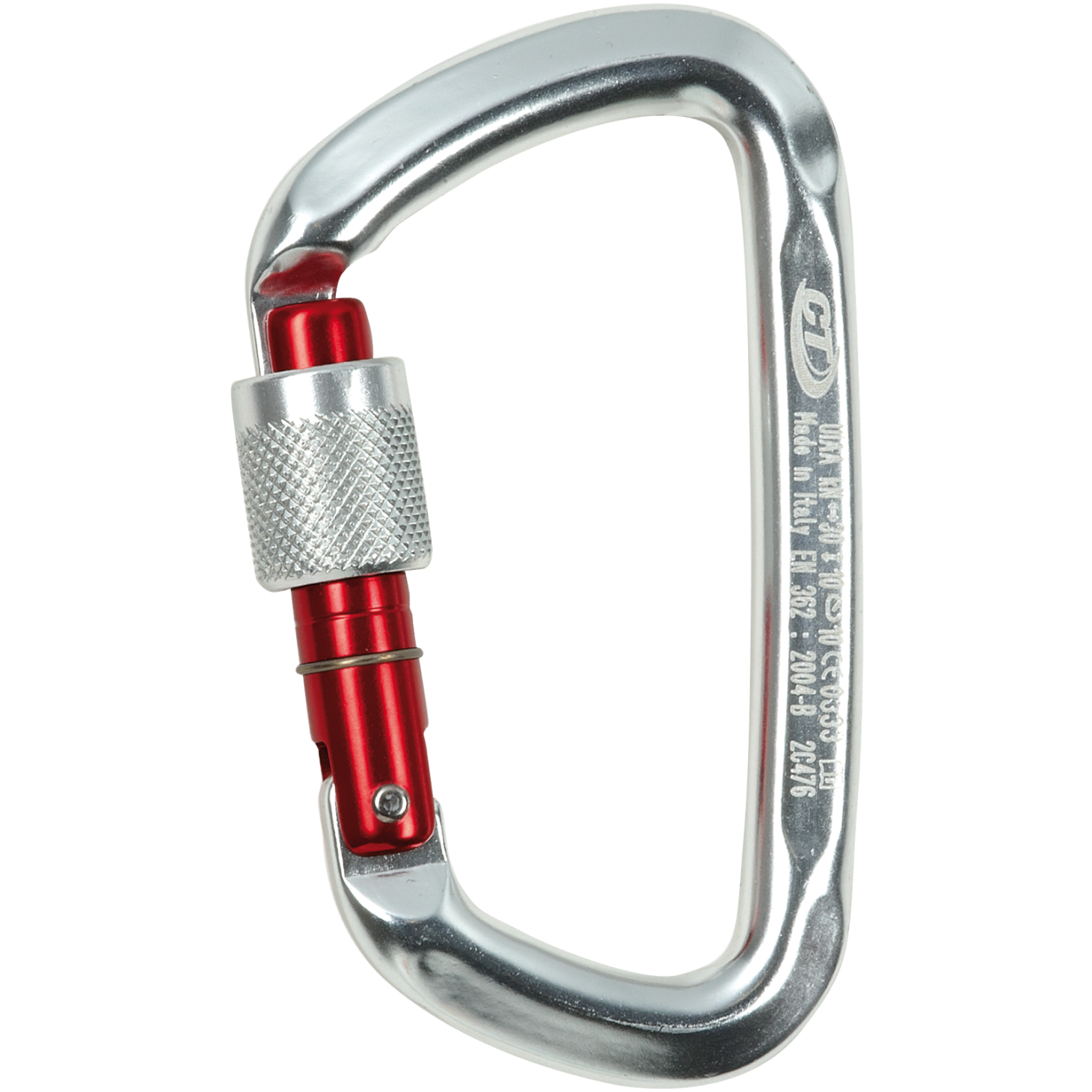 Skylotec D Shape Sg Kırmızı 19 mm Vidalı Kilitli D Tipi Alüminyum Karabina EN 362 B EN 12275 B UIAA 121