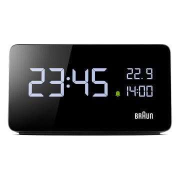 BRAUN BC20BEU SİYAH DİJİTAL ALARMLI MASA SAATi