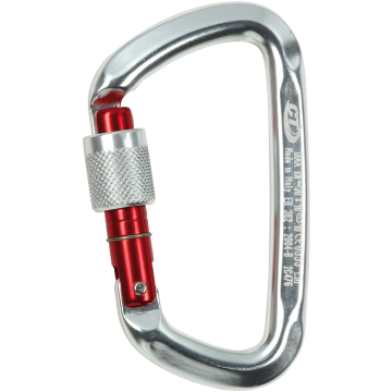Skylotec D Shape Sg Kırmızı 19 mm Vidalı Kilitli D Tipi Alüminyum Karabina EN 362 B EN 12275 B UIAA 121