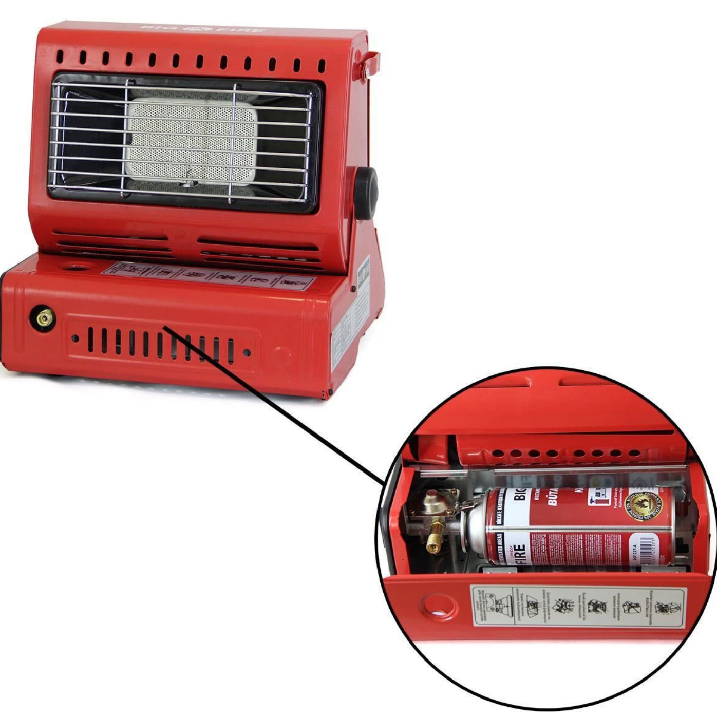Big Fire Maxi Portatif Tüp Bağlantılı Kamp Ocak Ve Soba Kırmızı
