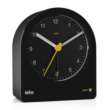 BRAUN BC22B SİYAH KLASİK ANALOG ALARMLI MASA SAATİ