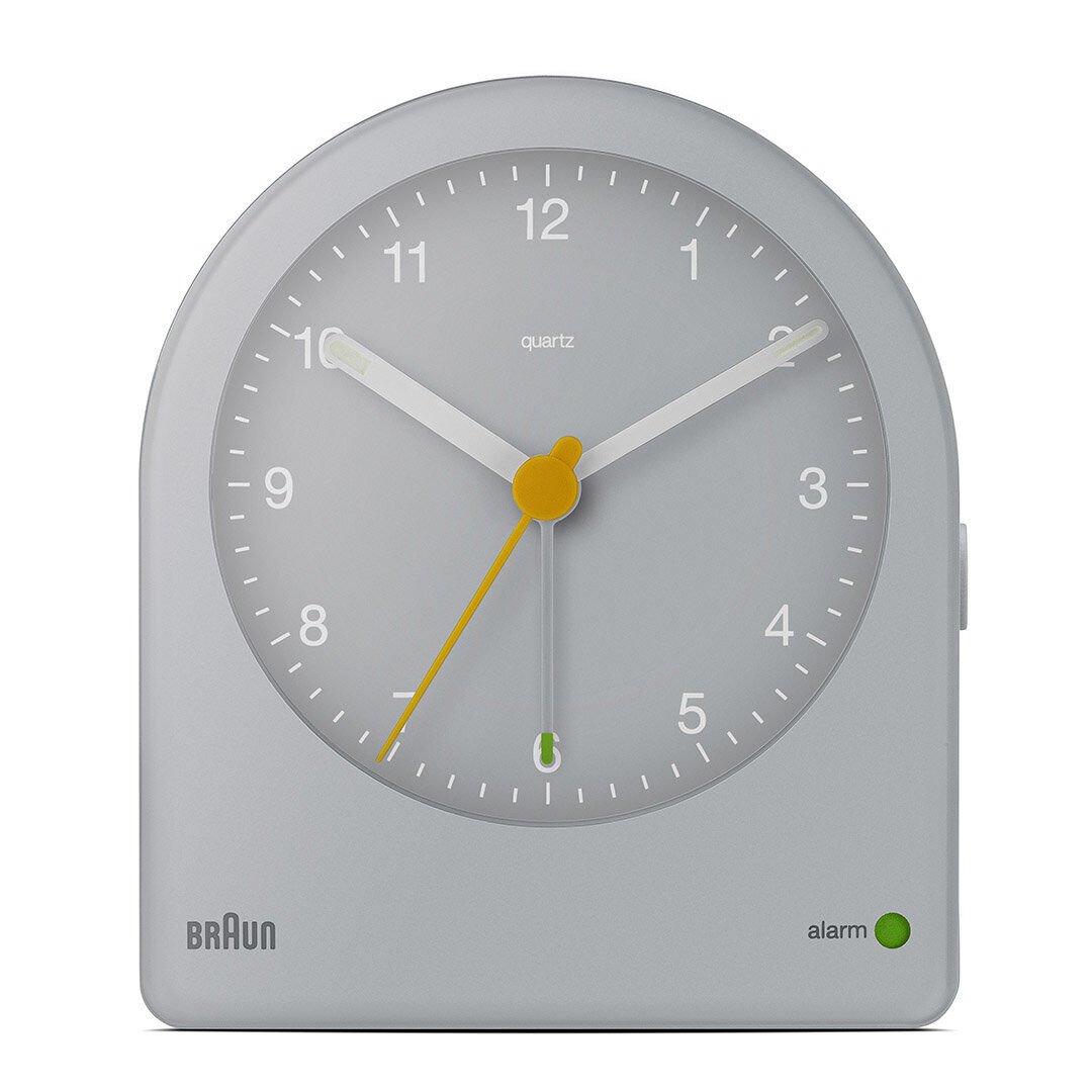 BRAUN BC22G GRİ KLASİK ANALOG ALARMLI MASA SAATİ