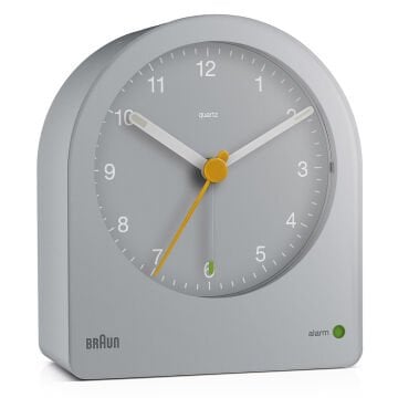 BRAUN BC22G GRİ KLASİK ANALOG ALARMLI MASA SAATİ