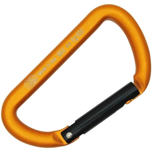 Kong Mini D Turuncu Düz Kapılı 6 kN Alüminyum D Karabina Keylock 751E00ON0KK