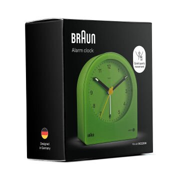 BRAUN BC22GN YEŞİL KLASİK ANALOG ALARMLI MASA SAATİ