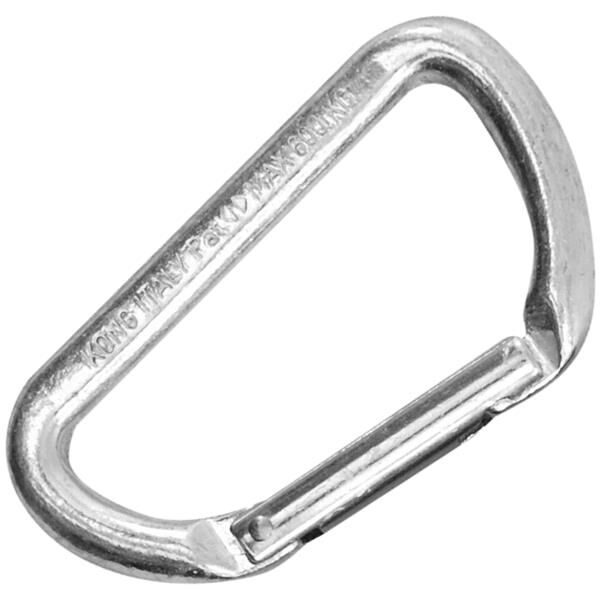 Kong Mini D Parlak Düz Kapılı 6 kN Alüminyum D Karabina Keylock 751E00PP0KK