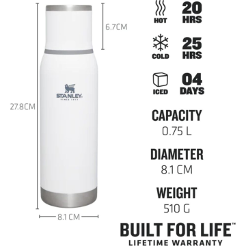 Stanley Adventure To-Go Vakumlu Paslanmaz Çelik Termos 0,75 Beyaz