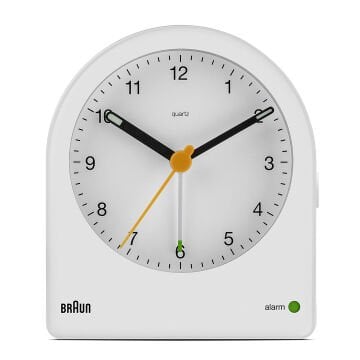 Braun BC22W Beyaz Klasik Analog Alarmlı Masa Saati
