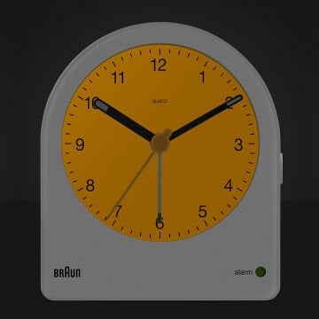 BRAUN BC22W BEYAZ KLASİK ANALOG ALARMLI MASA SAATİ