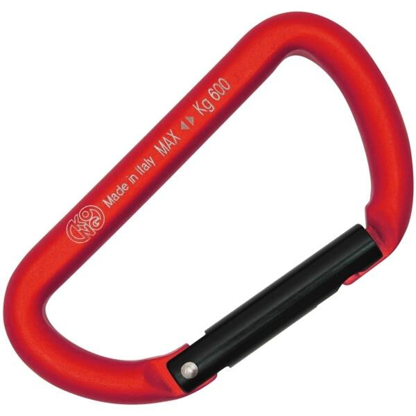 Kong Mini D Kırmızı Düz Kapılı 6 kN Alüminyum D Karabina Keylock 751E00RN0KK