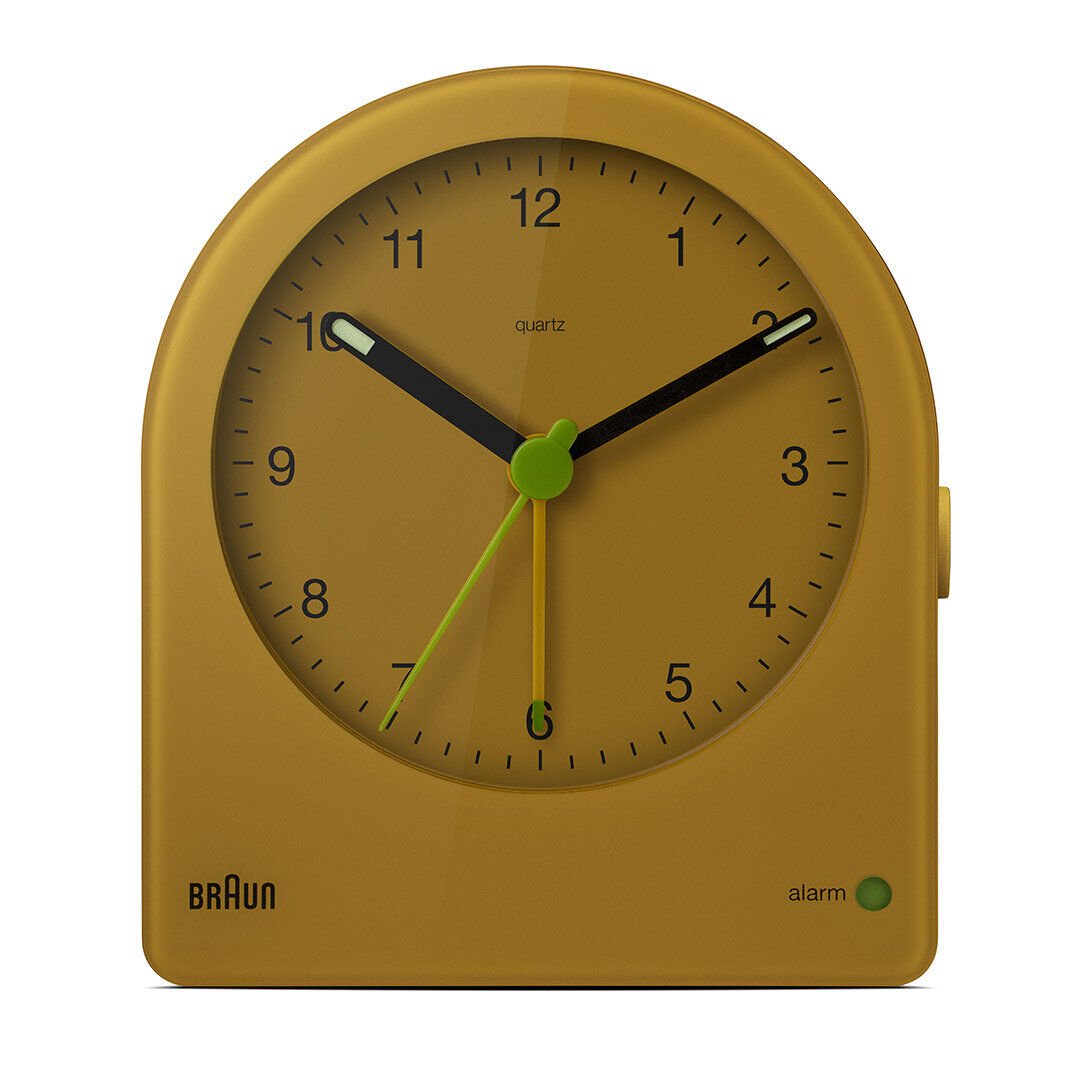 BRAUN BC22Y SARI KLASİK ANALOG ALARMLI MASA SAATİ