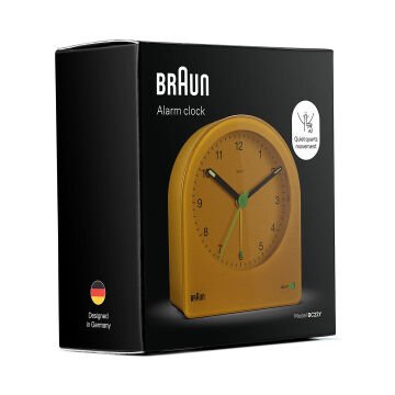 BRAUN BC22Y SARI KLASİK ANALOG ALARMLI MASA SAATİ