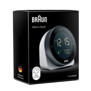 BRAUN BC24W BEYAZ DOKUNMATİK EKRANLI DİJİTAL ALARMLI MASA SAATi