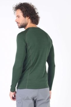 Woolona Remus Yeşil Uzun Kollu %100 Yün Termal İçlik